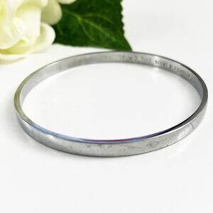 Kate Spade Silver Idiom Bangle Bracelet FIND THE SILVER LINING